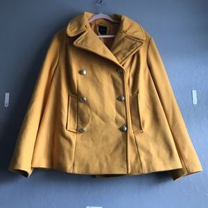 Lane Bryant mustard yellow peacoat size 18/20